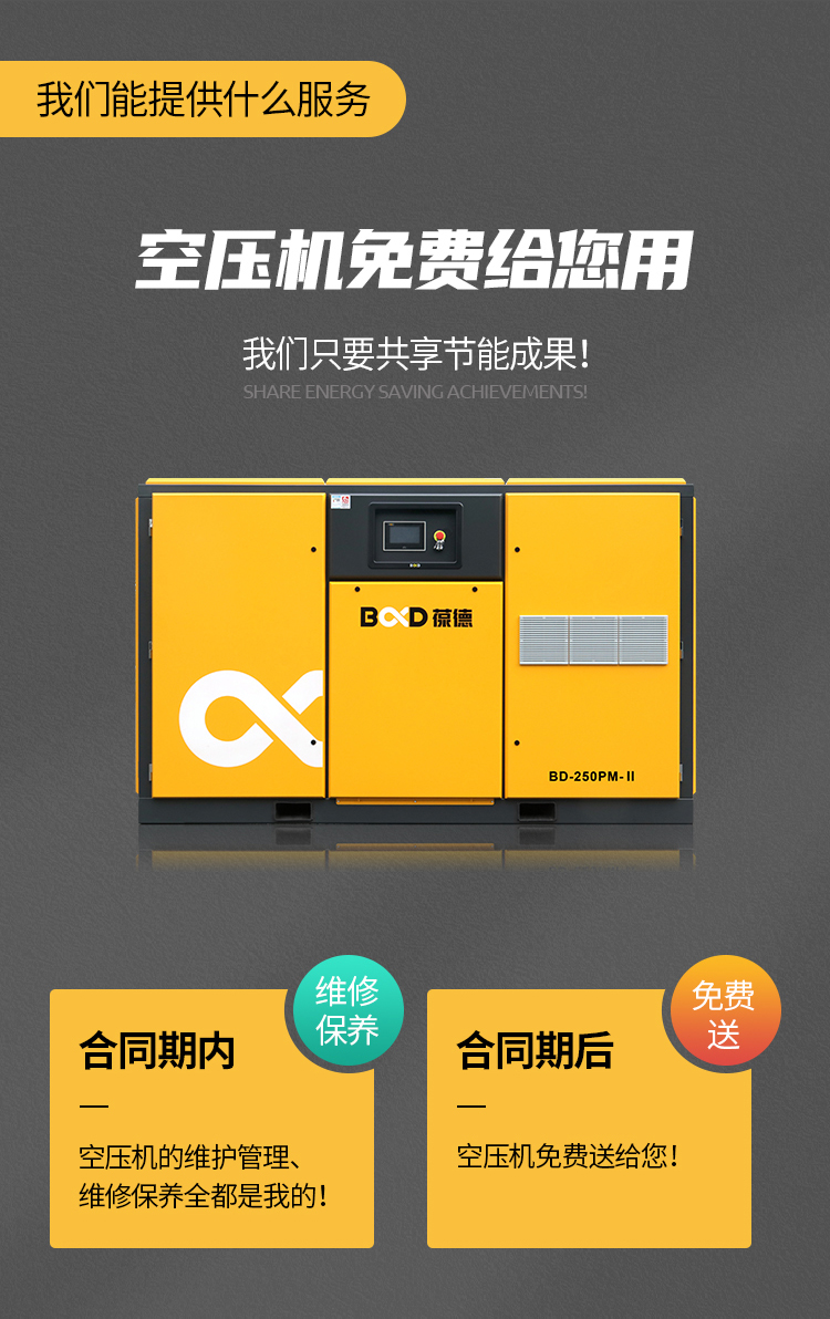 空壓機(jī)免費(fèi)給您用，我們只要共享節(jié)能成果！